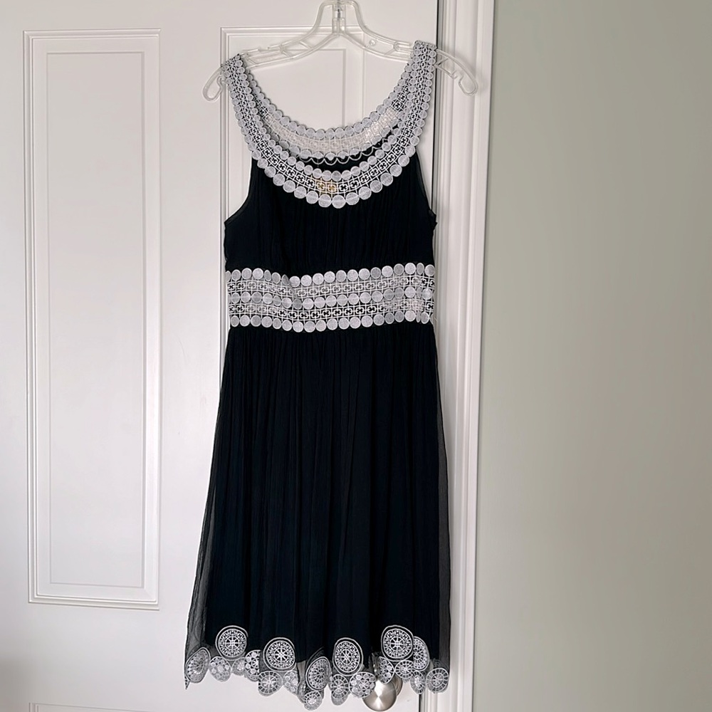 Catherine Malandrino 100% silk black cocktail dress like New 6